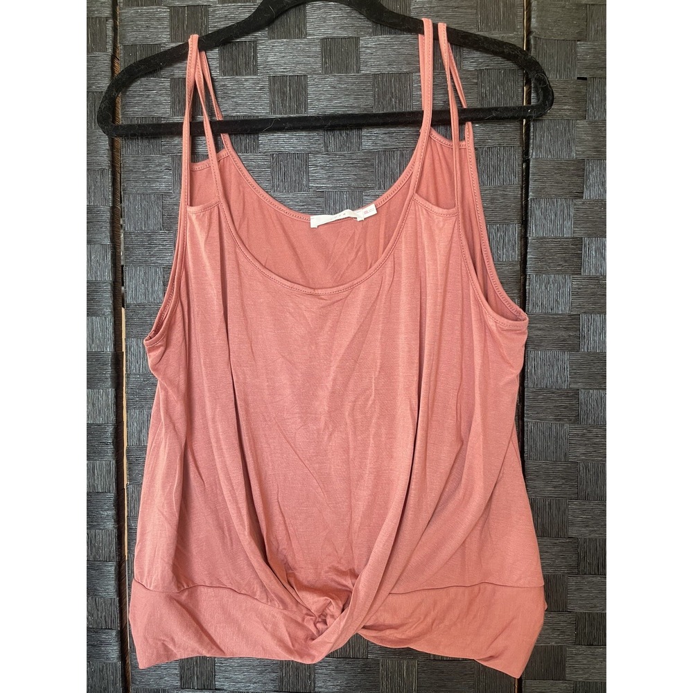Womens Lush Spaghetti Strap Top Sz XXL Blush Pink